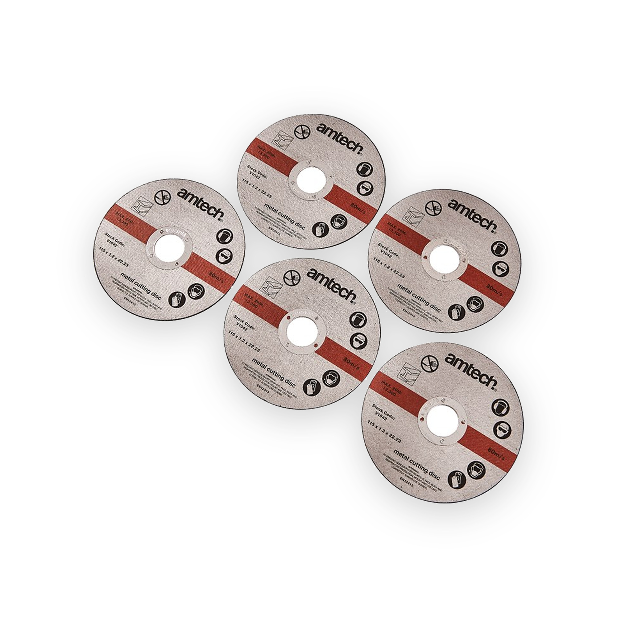 amtech-115mm-4-5-metal-cutting-disc-set-5-piece-5032759044009 Amtech 115mm (4.5") Metal cutting disc set – 5 Piece