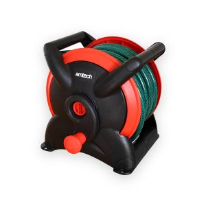 Amtech 15m Garden hose reel with adaptor set