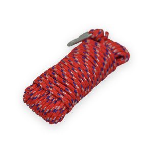 Amtech 15m x 6mm braided rope with carabiners