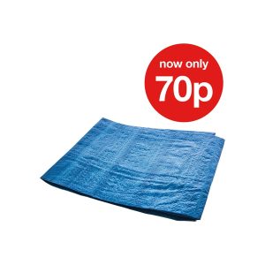Amtech 180cm (6ft) x 120cm (4ft) Tarpaulin - blue