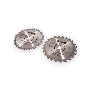 Amtech 185mm tungsten carbide circular saw blade set – 2 Piece