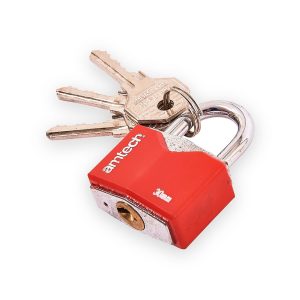 Amtech 30mm Rhombic chrome plated iron padlock