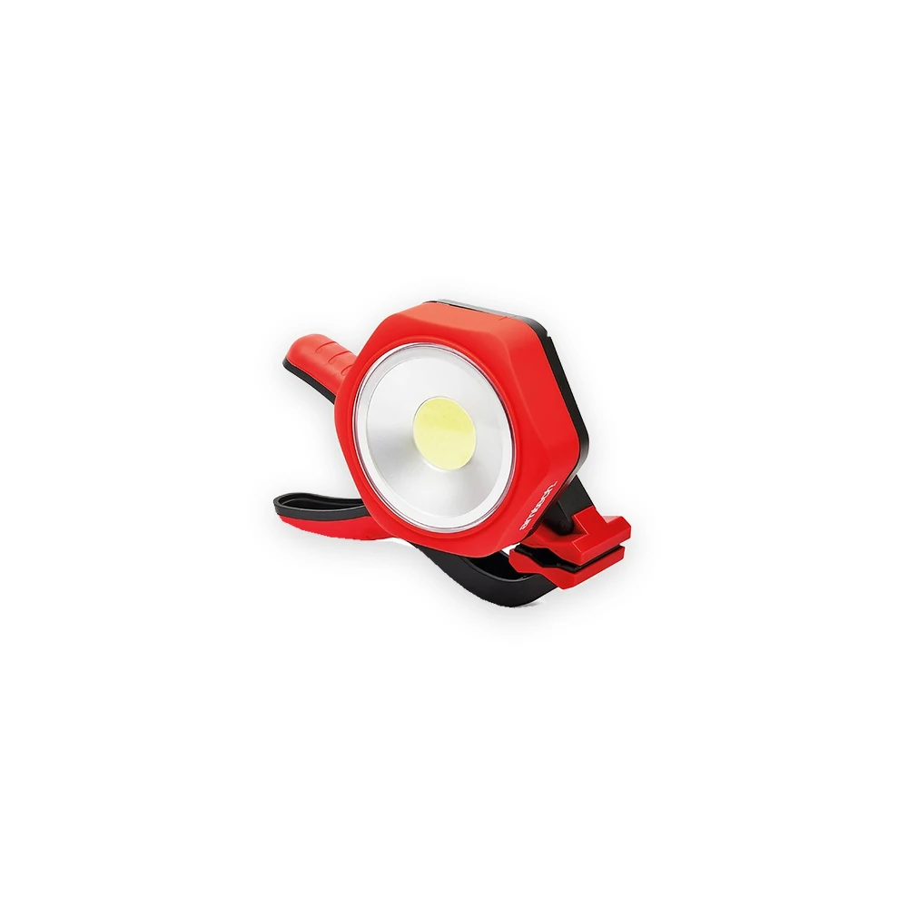 Amtech 3W COB LED worklight with red housing and black clamp base Amtech 3W COB LED worklight with red housing and black clamp base