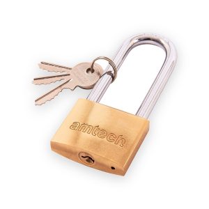 Amtech 50mm Long shackle brass padlock