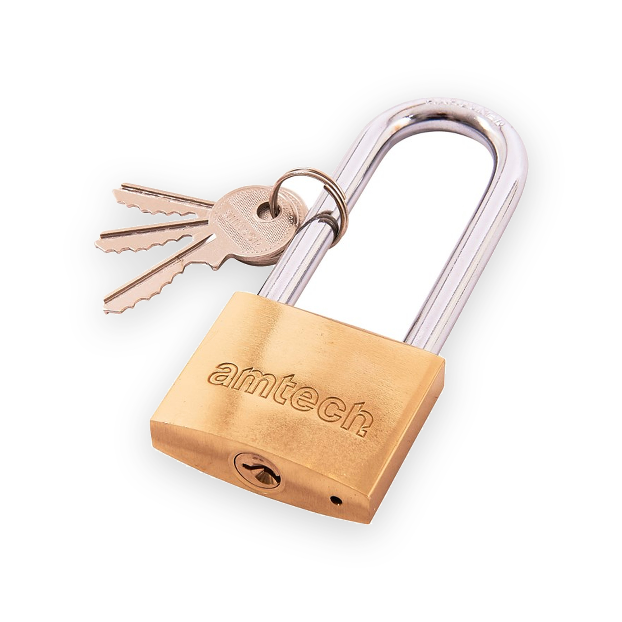 amtech-50mm-long-shackle-brass-padlock-5032759006199 Amtech 50mm Long shackle brass padlock