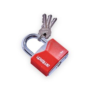 Amtech 50mm Rhombic chrome plated iron padlock