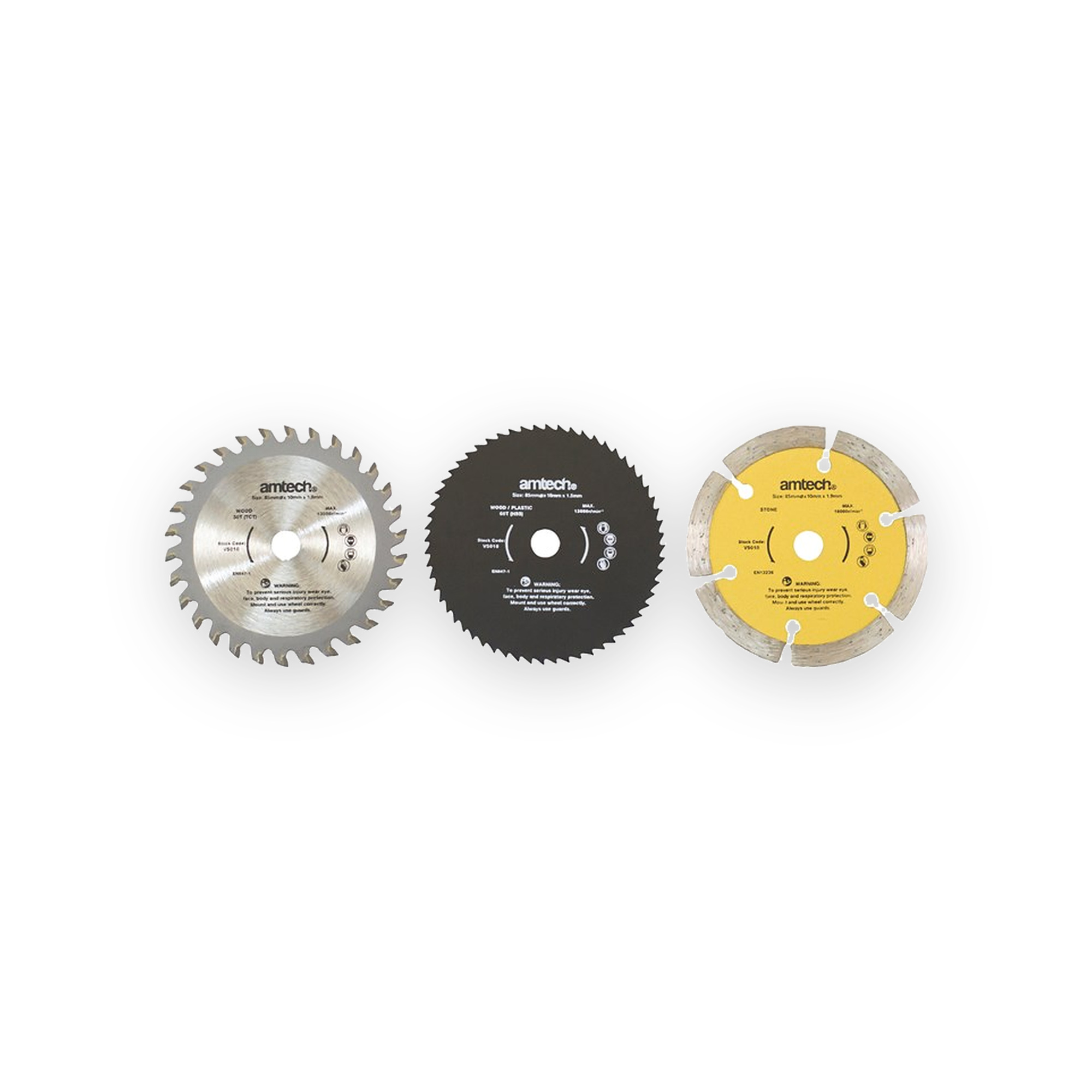 amtech-85mm-mini-circular-saw-blade-set-3-piece-5032759042074 Amtech 85mm mini circular saw blade set – 3 Piece