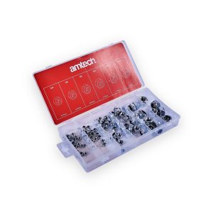Amtech assorted locking nut set – 100 Piece