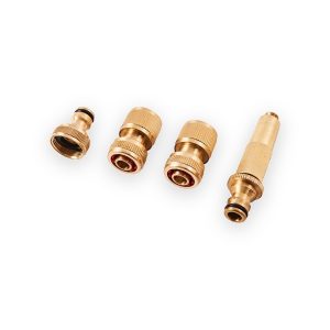 Amtech brass hose fitting set – 4 Piece