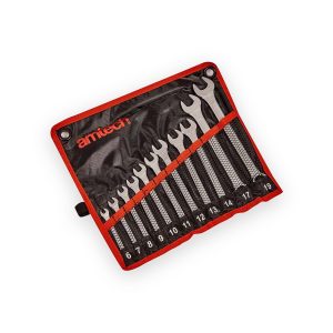 Amtech combination spanner set with storage pouch – 11 Piece
