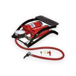 Amtech Double cylinder foot pump with gauge