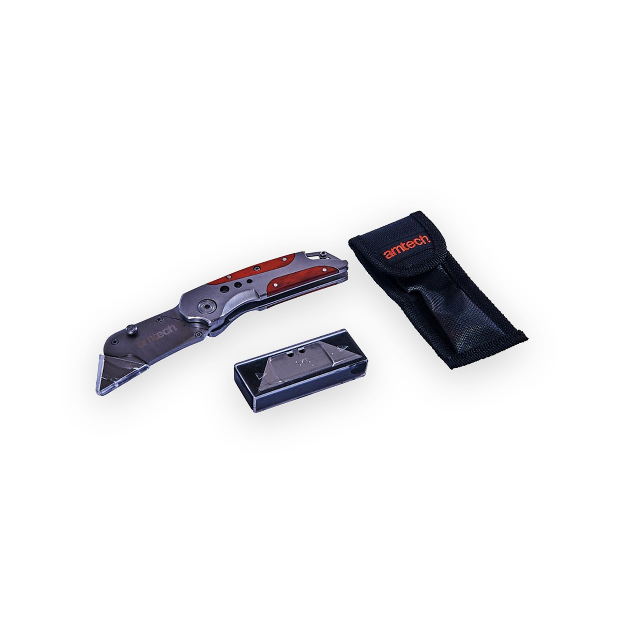 amtech-folding-lock-back-utility-knife-with-wooden-grip-5032759033805-gallery-01 Amtech Folding lock-back utility knife with wooden grip