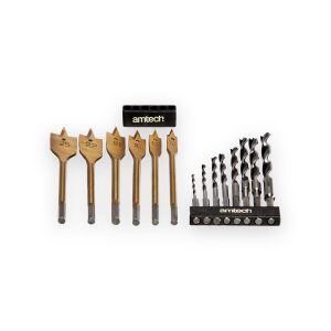 Amtech hex shank wood drill set – 14 Piece