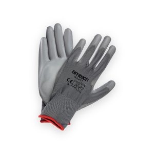 Amtech Large (Size 9) Light duty polyurethane-coated work gloves - grey