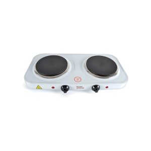 Amtech Lloytron Kitchen Perfected Electric Hotplate Double White