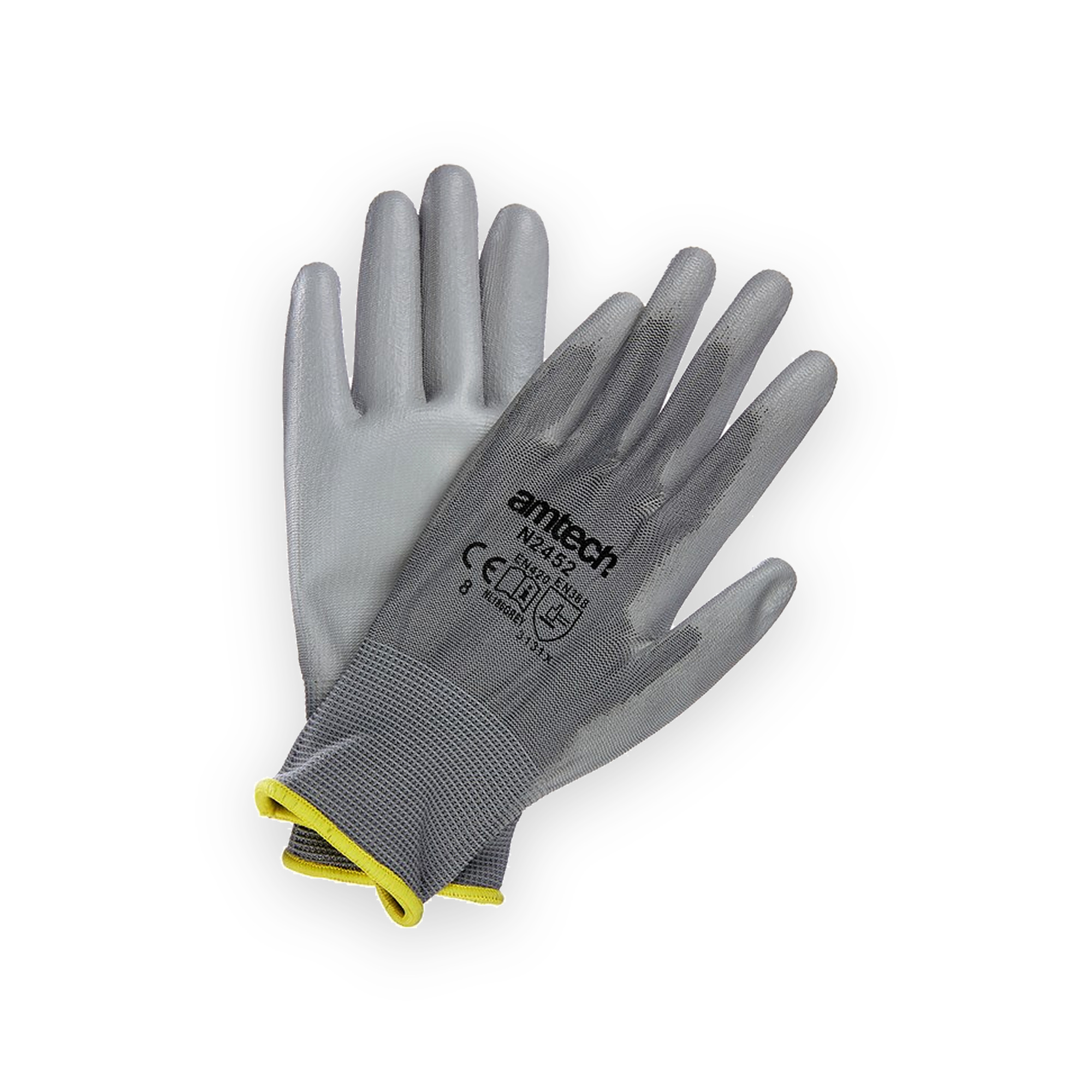 amtech-medium-size-8-light-duty-polyurethane-coated-work-gloves-white-5032759049394 Amtech Medium (Size 8) Light duty polyurethane-coated work gloves - white