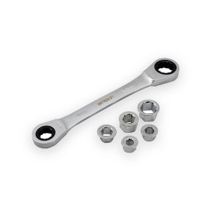 Amtech metric go-through 72T CRV ratchet spanner set – 6 Piece
