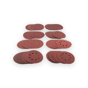 Amtech mixed grit circular sanding sheet set (125mm) – 40 Piece
