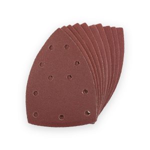 Amtech P60 grit hook and loop delta sanding sheets – Pack of 10