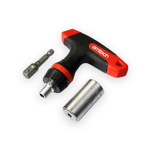 Amtech Ratchet T-handle with universal pin drive socket