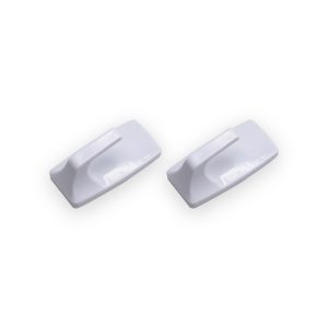 Amtech rectangular, removable self-adhesive hook set (3cm x 6.5cm) – 2 Piece