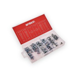 Amtech self-drilling screw set – 120 Piece