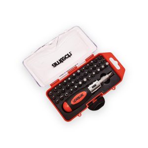 Amtech stubby ratchet screwdriver and bit set – 38 Piece