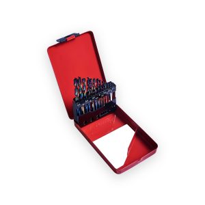 Amtech Titanium coated high speed steel (HSS) drill bit set – 13 Piece