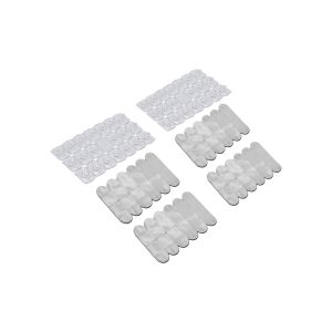 Amtech transparent, self-adhesive hook set – 40 Piece