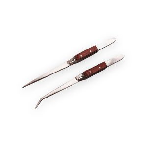 Amtech wooden handle tweezer set – 2 Piece