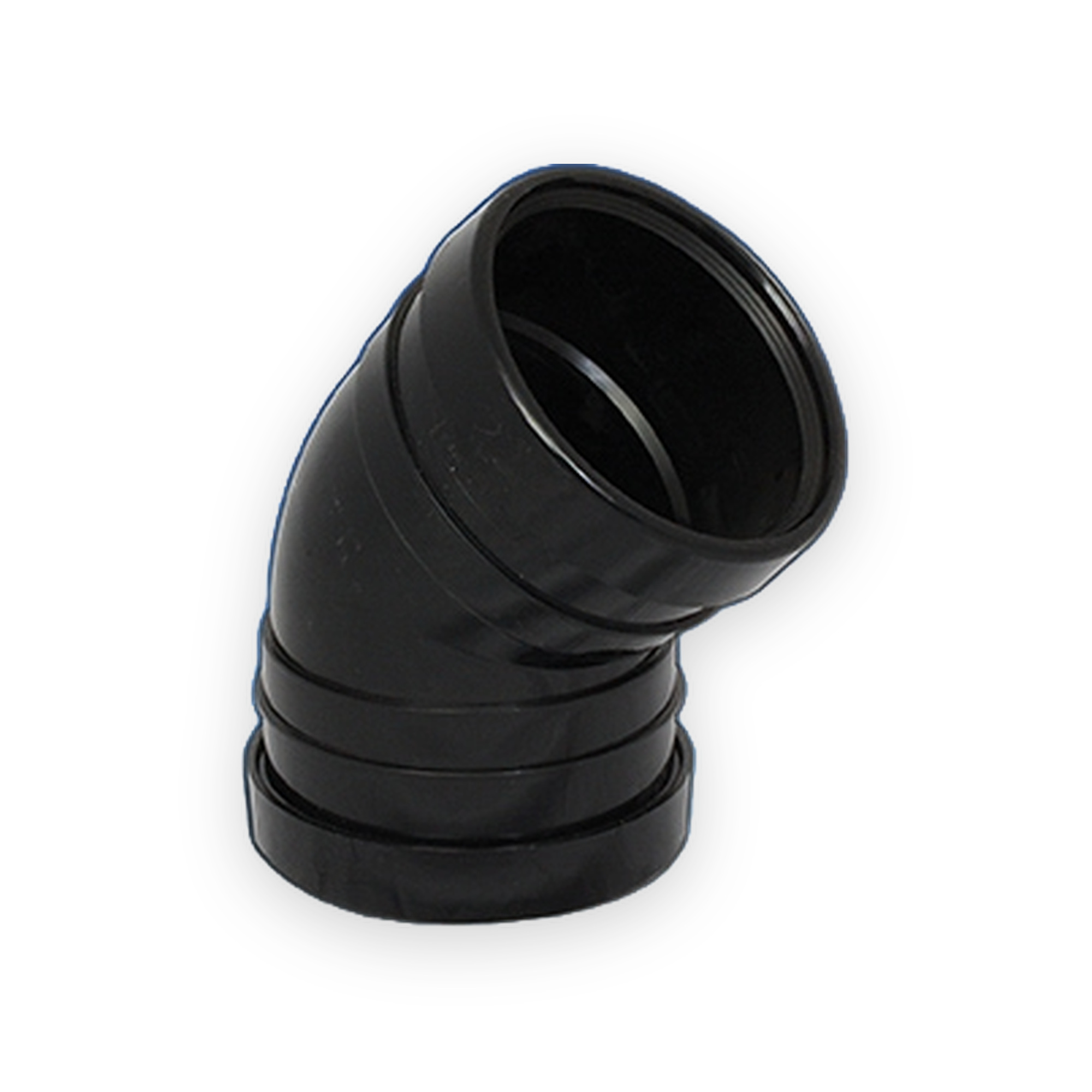 aquaflow-110mm-push-fit-soil-135-bend-double-socket-black-spb135-ds Aquaflow 110mm Push Fit Soil 135° Bend Double Socket Black