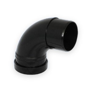 Aquaflow 110mm Push Fit Soil 92.5° Bend Single Socket Black