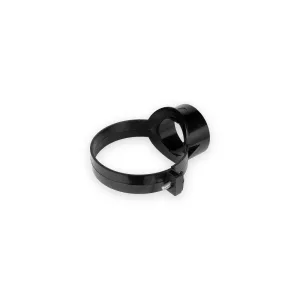 Aquaflow 110mm black soil pipe strap-on boss with socket and clamping screw