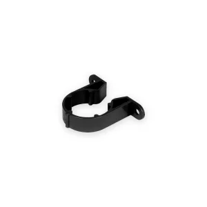 Aquaflow 40mm black solvent-weld waste pipe clip with two mounting tabs