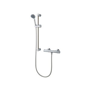 BARKIT+Thermostatic Bar Mixer Valve c/w Riser Rail & Multi Mode Head