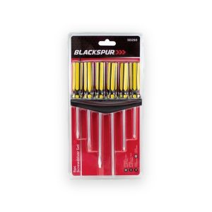 Blackspur Screwdriver Set +Rack – 6 Piece