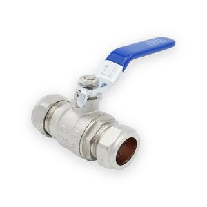 Blue/Red Handle 22mm Lever Ball Valve