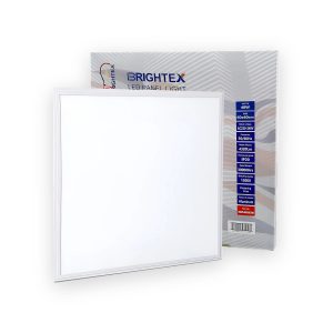 Brightex square white LED panel with retail packaging marked 48W and 60 by 60cm
