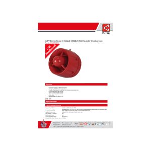 C-TEC ActiV Conventional Hi-Output 100dB(A) Wall Sounder (Shallow Base)