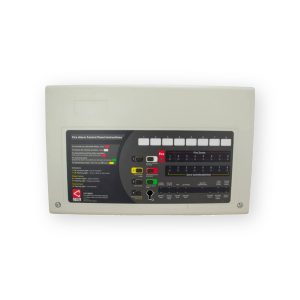 C-TEC CFP708-4 eight zone conventional fire alarm control panel, front view