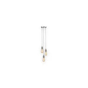 CALLA - 230V E27 Vintage 3 Light Pendant - Brushed Chrome