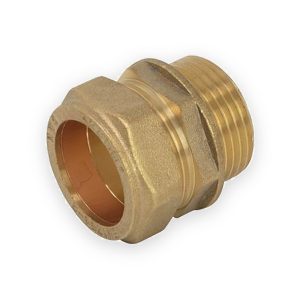 Compression 15mm × ¾ inch male straight connector