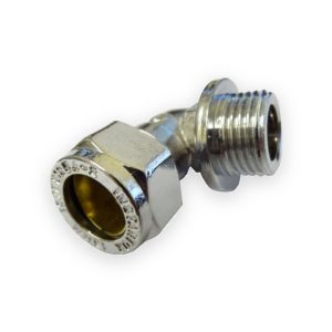 compression chrome plated male elbow