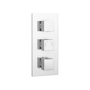 Concealed Shower Thermostatic Valve 3 Way Diverter Square