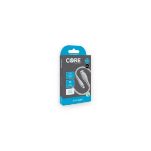 CORE 8-Pin Cable 1m TPE White 2.4A 12W Fast Charge retail box