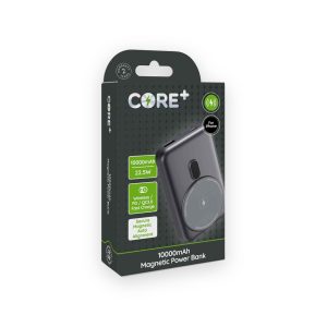 Core Plus 10000mAh magnetic wireless power bank retail box marked 22.5W