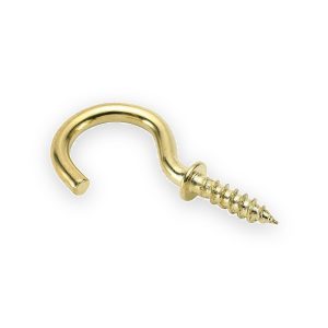 Cup Hooks, Brassed 38mm () – Pack of 20
