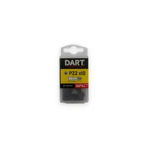 Dart PZ2 25mm impact driver bits pack of 10