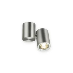 Dee Single Surface Adjustable Round Spotlight Brushed Chrome with illuminated optic