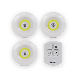 Dekton LED Light With Remote – 3 Piece
